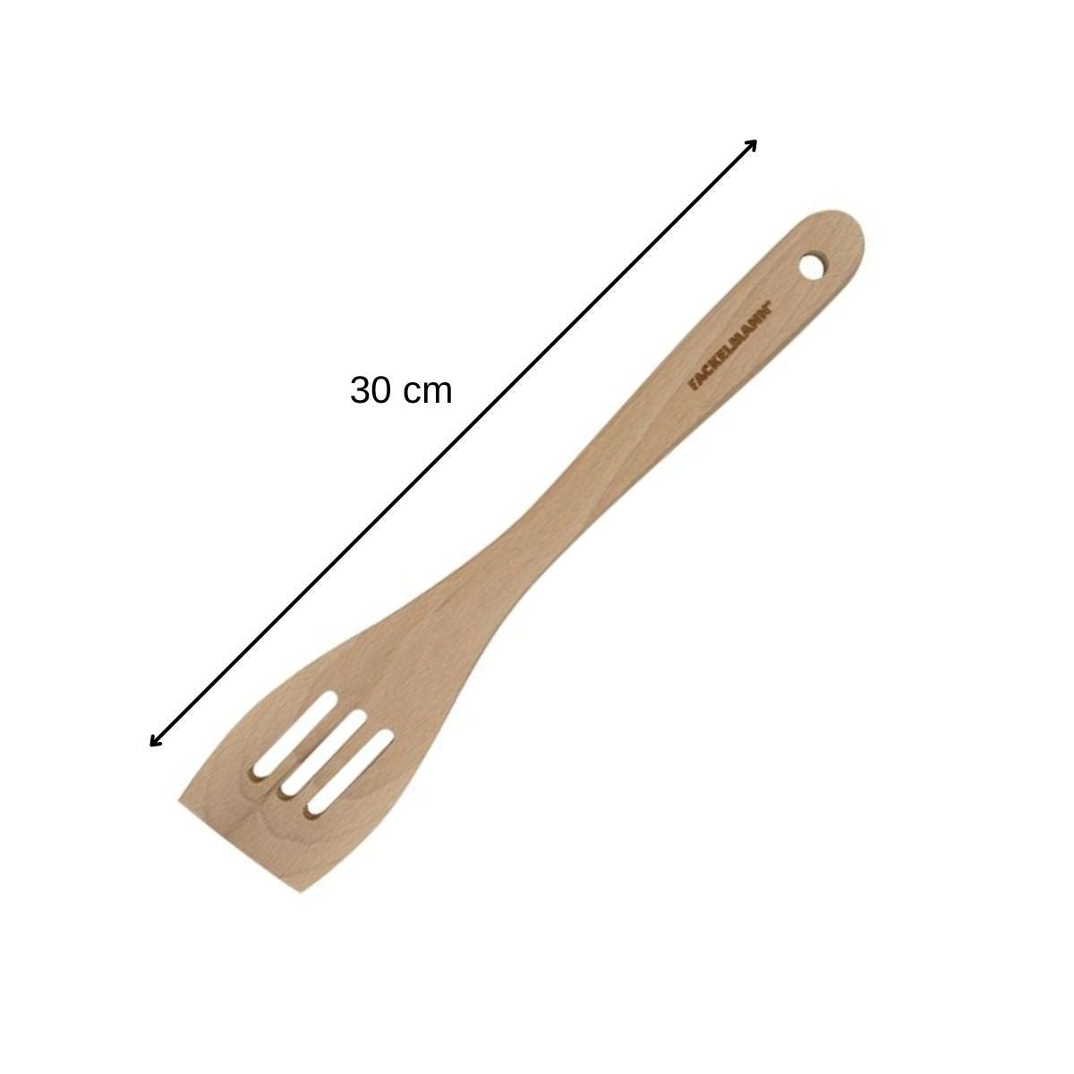 Set de 2 ustensiles de cuisine spatule en bois NATURE bois brun, FACKELMANN