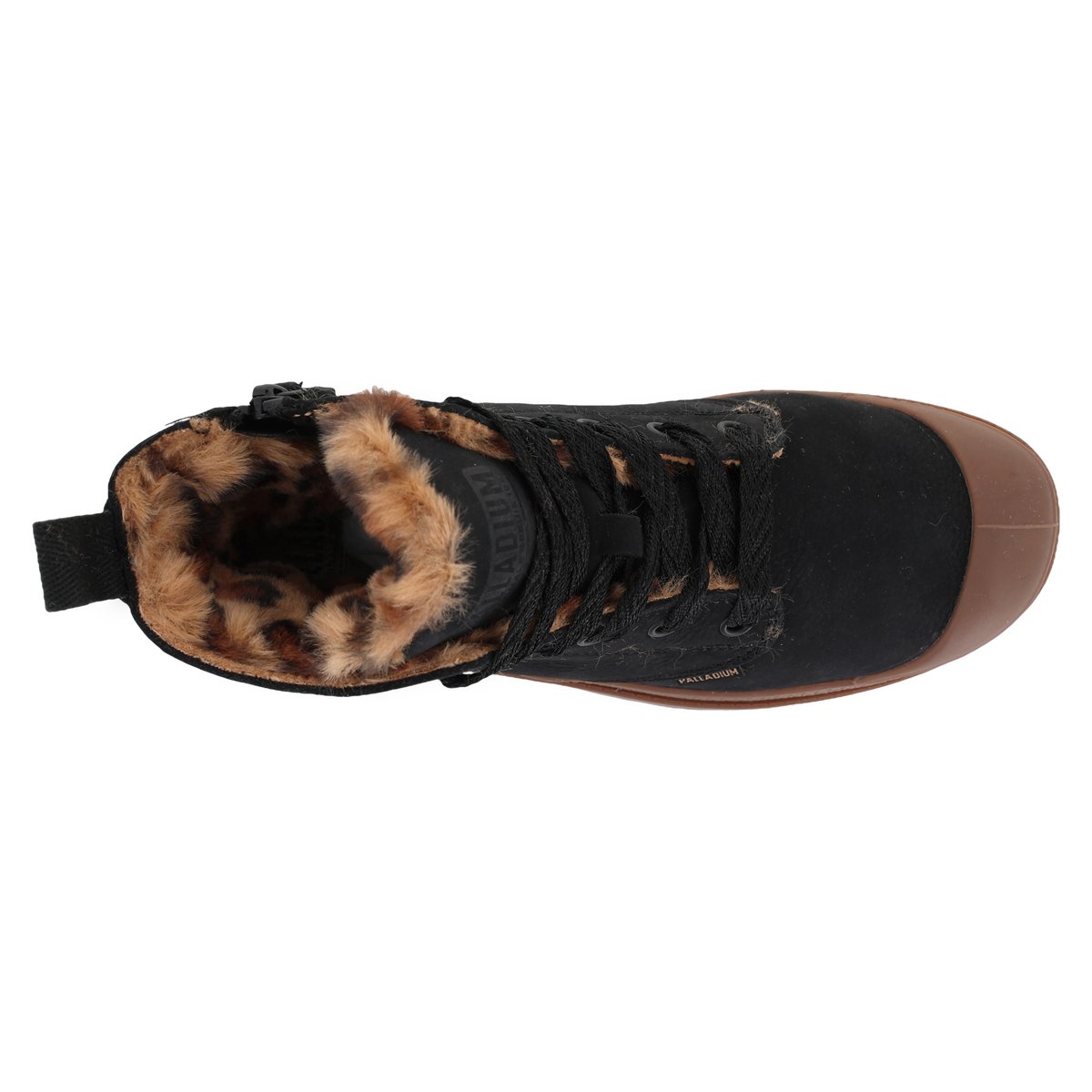 Baskets montantes en cuir PAMPA HI ZIP WL WILD noir-black, PALLADIUM