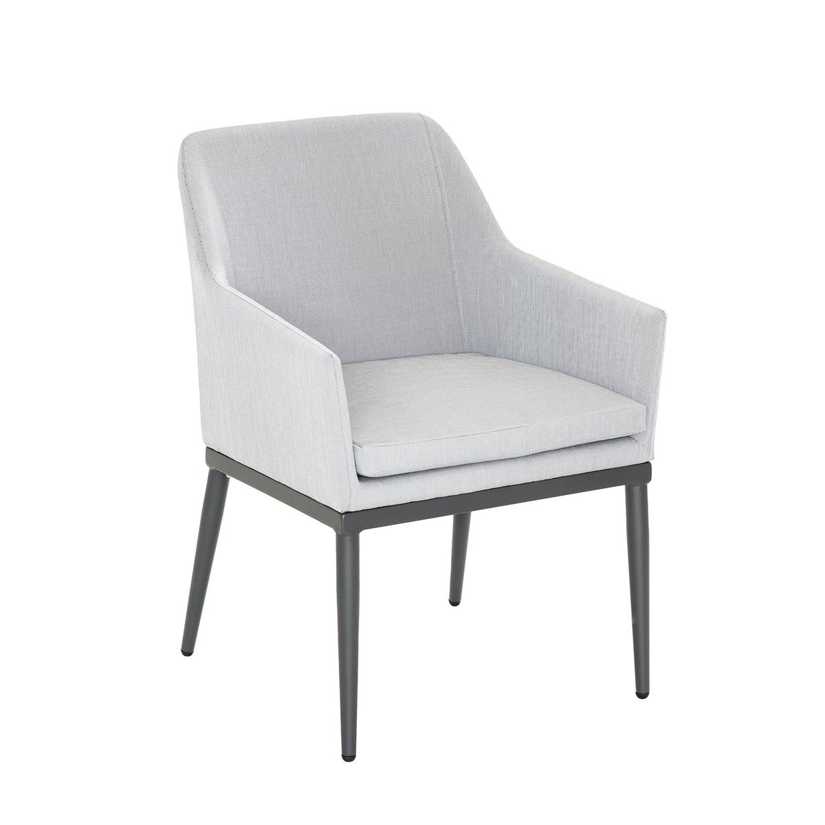 Lot de 2 fauteuils au design chic gris perle, HOME MAISON