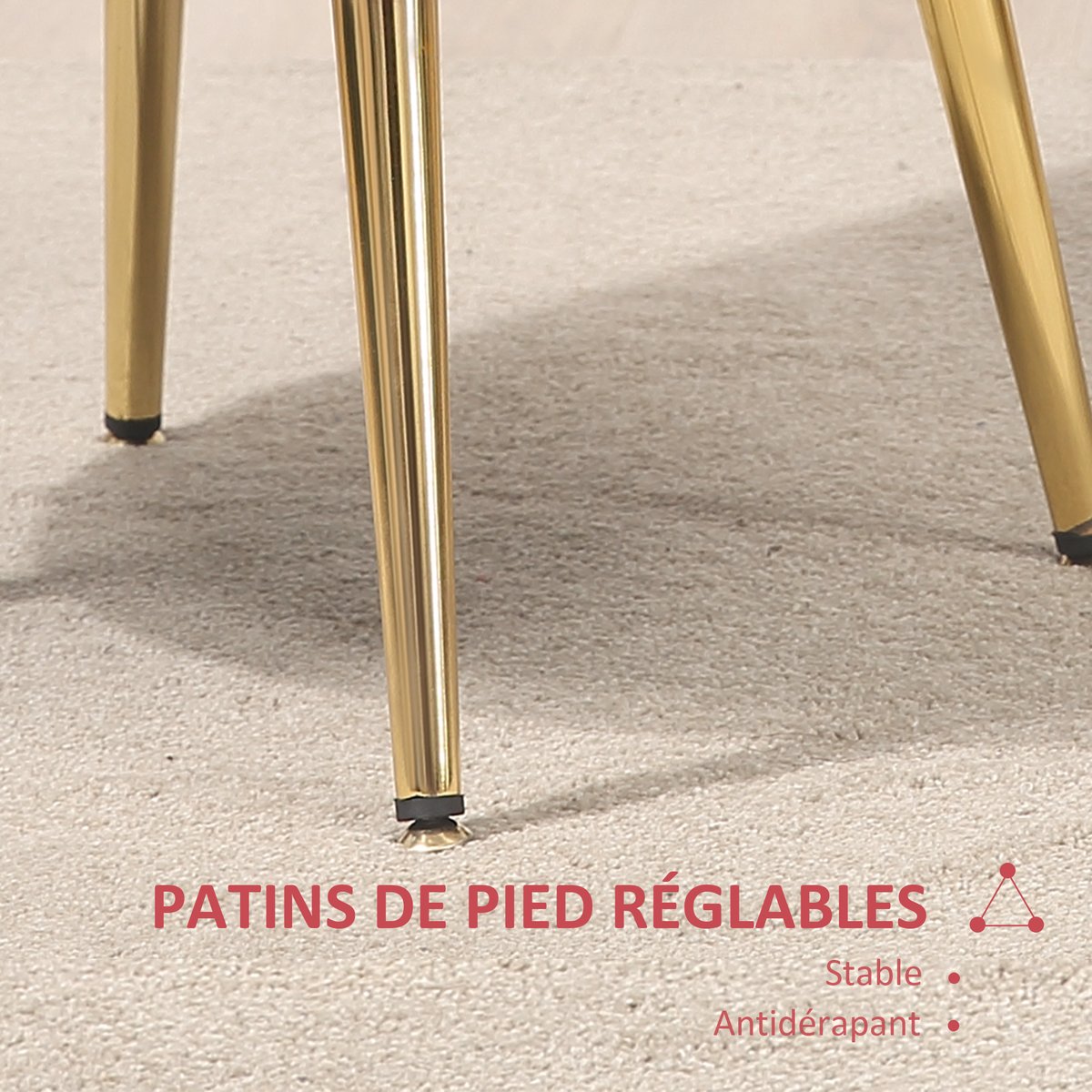 Président du club Velours (100% polyester) rouge vineux, HOMCOM