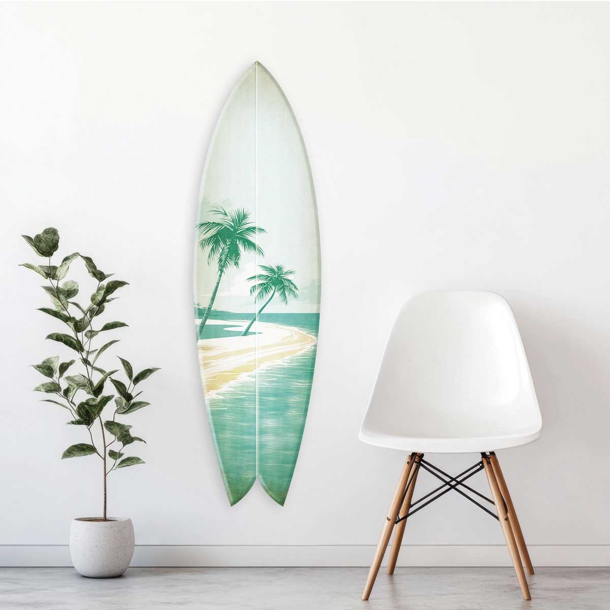 Planche de surf décorative Paradise cove tableau alu dibond, HEXOA