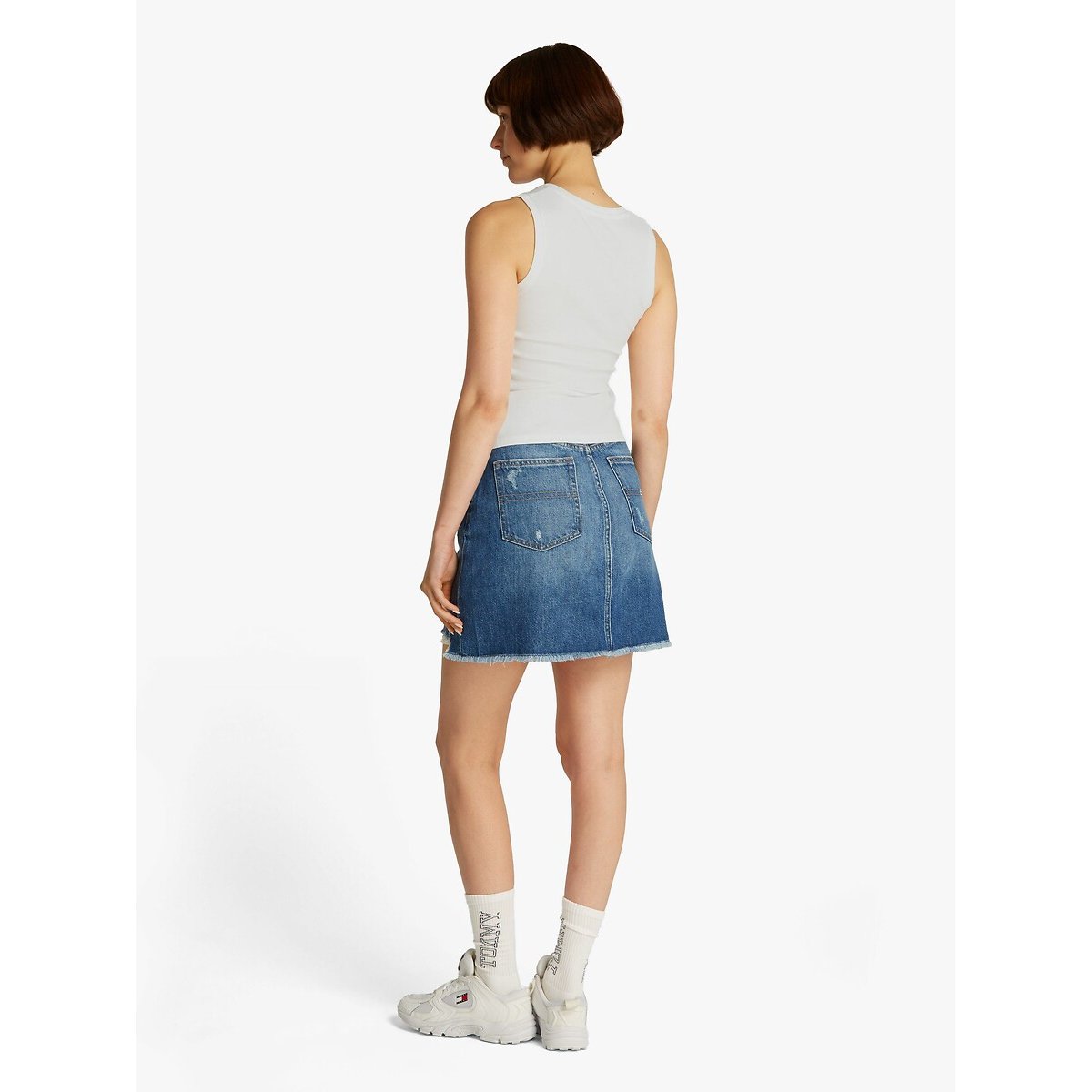 Crew Neck Vest Top white, TOMMY JEANS