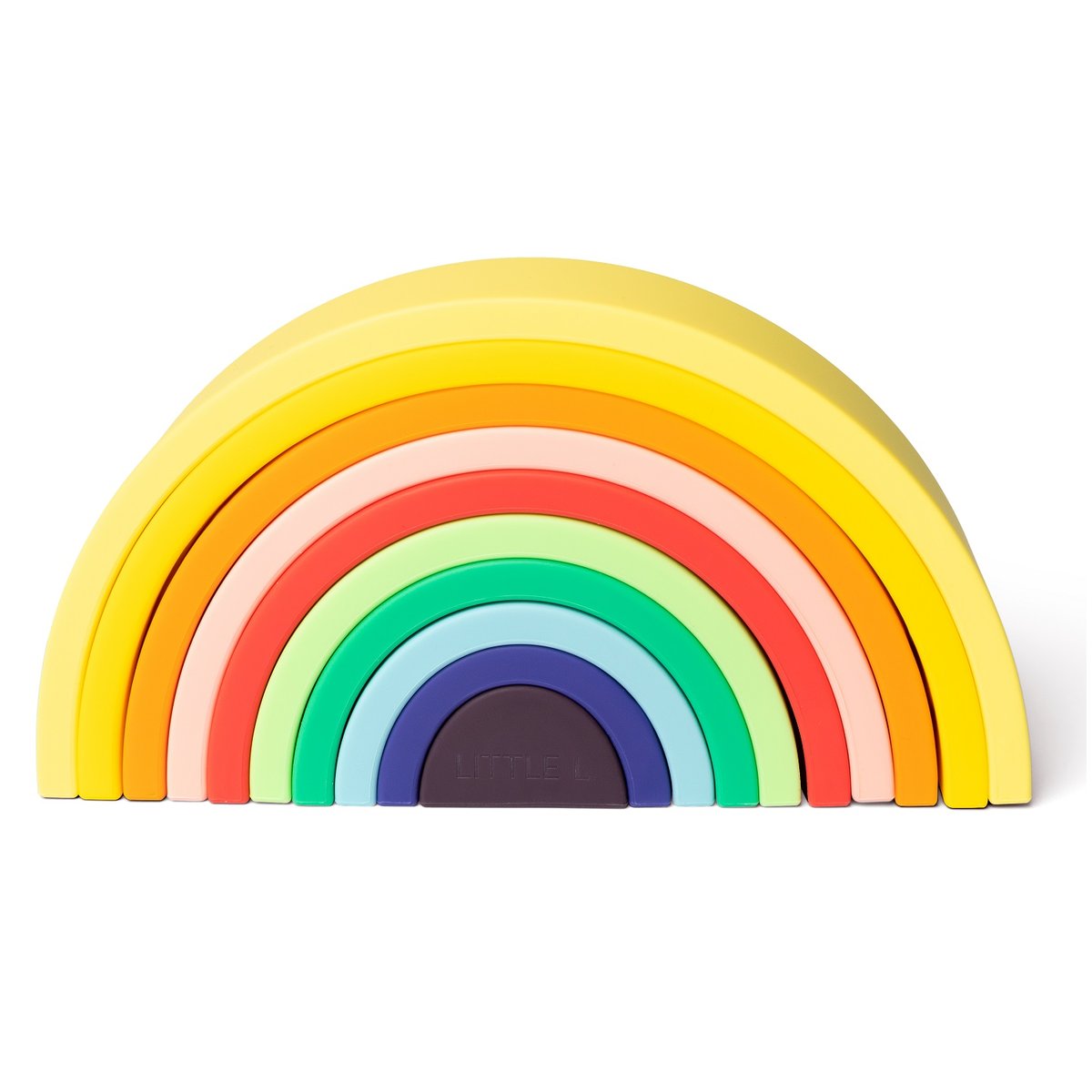 Arc en ciel en silicone multicolore jaune, LITTLE L