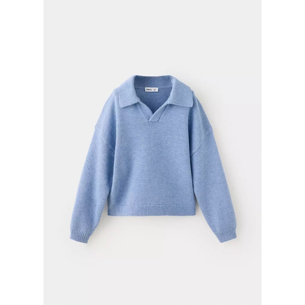 Pull-over col polo bleu, MANGO BABY