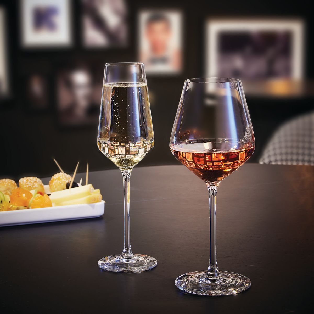 6 verres à pied 38cl -DISTINCTION transparent, CHEF&SOMMELIER