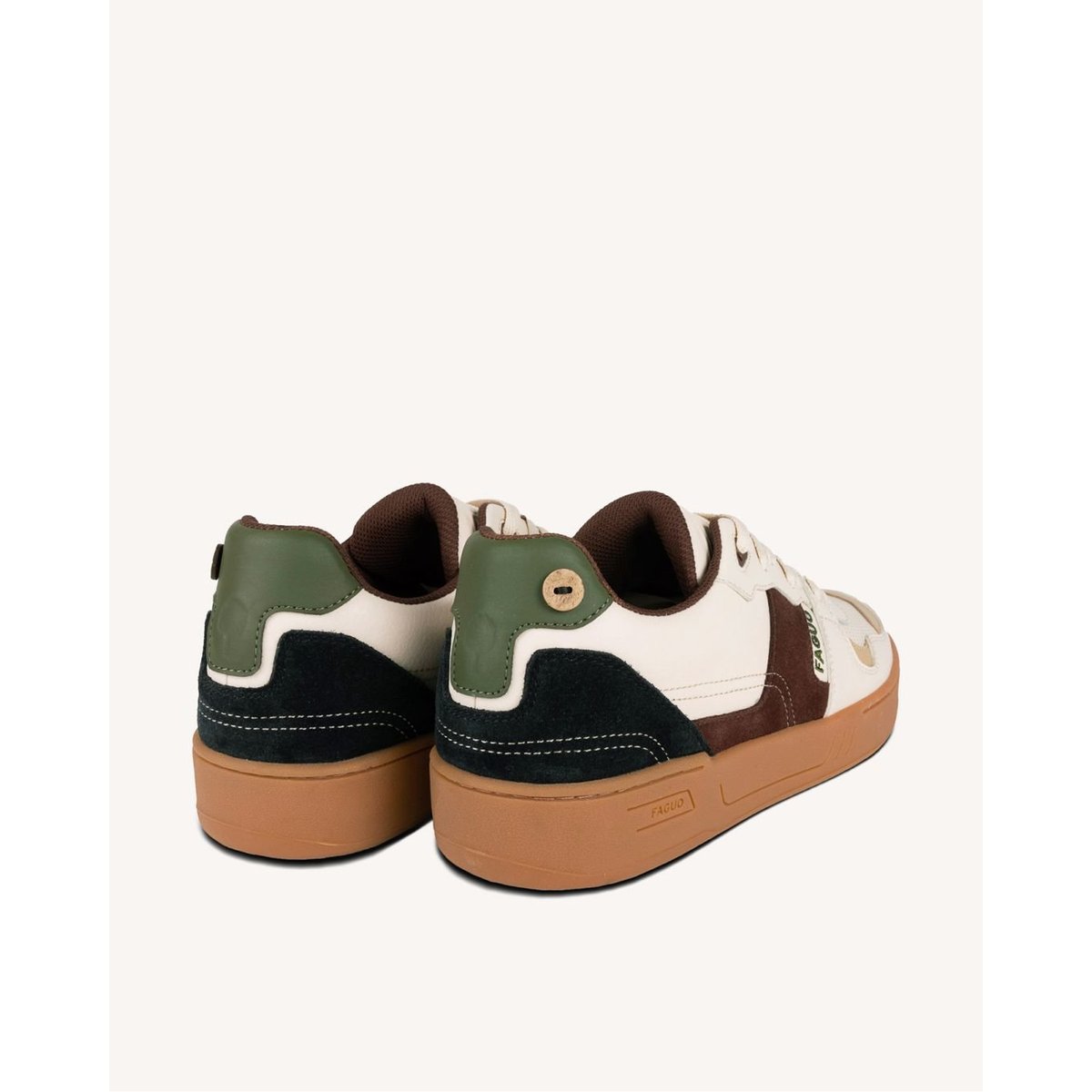 Baskets cuir suede CEIBA marron, FAGUO