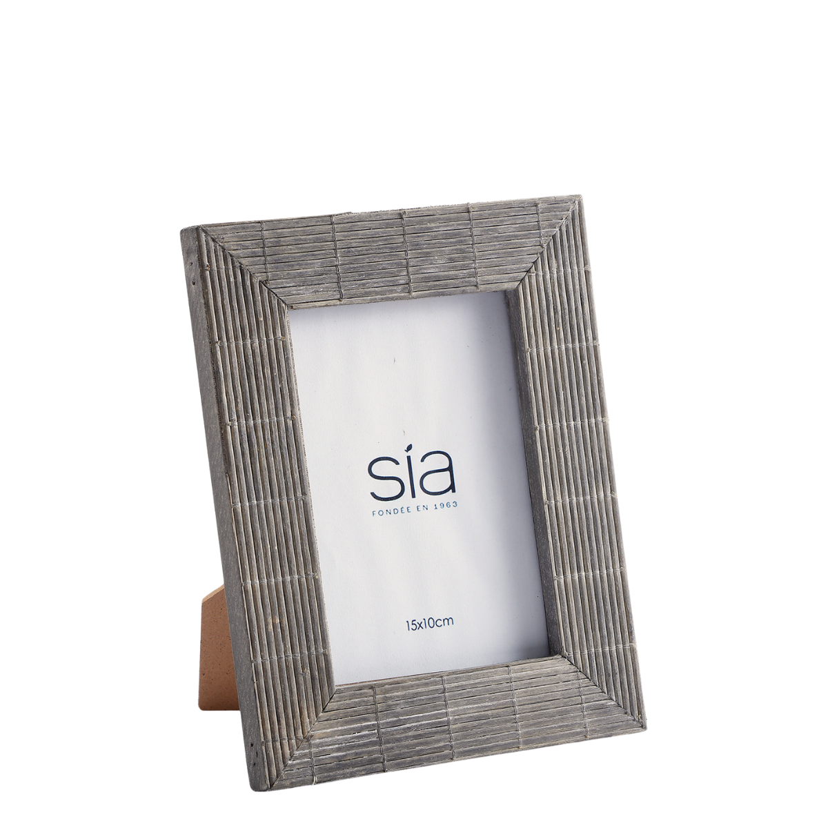Cadre photo en bambou H24 BALI gris, SIA DECO