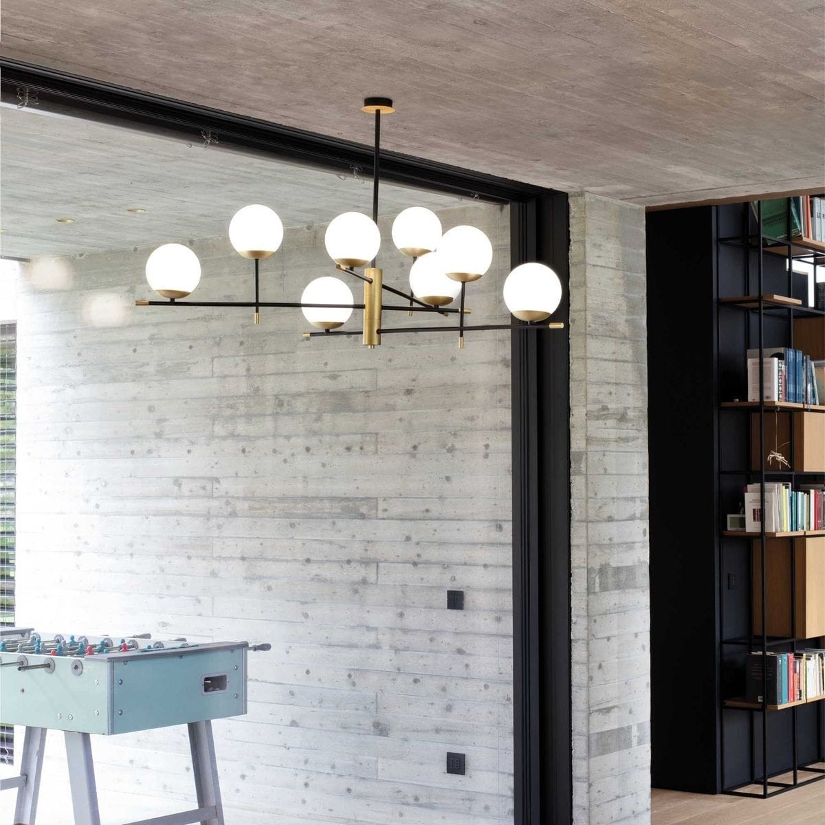 Suspension    GOURMET laiton noir, IDEAL LUX