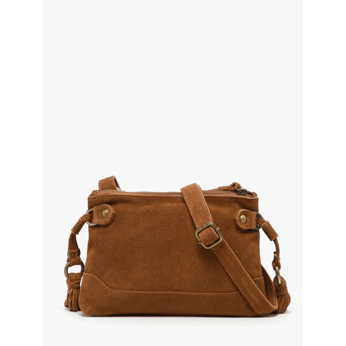 Sac bandoulière Houston cuir tan, BASILIC PEPPER