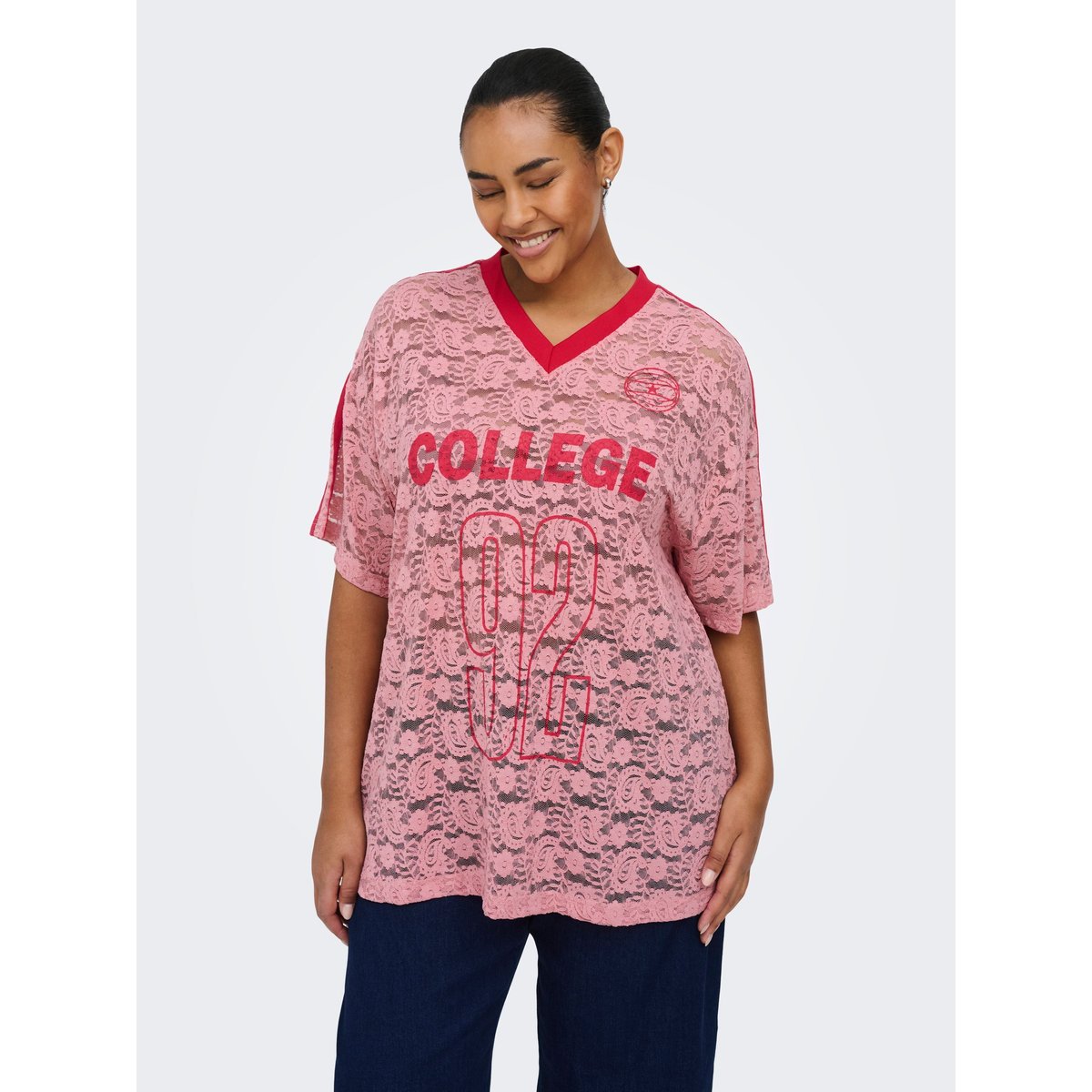 T-Shirt rouge - romance rose, ONLY CARMAKOMA