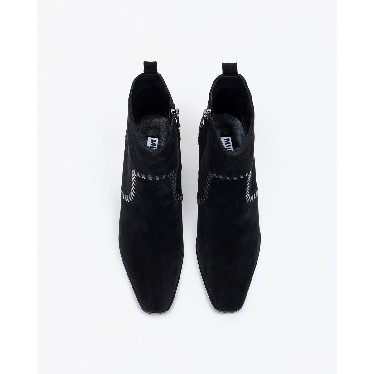 Bottines en daim à talon bloc MARCIA noir, MI MAI