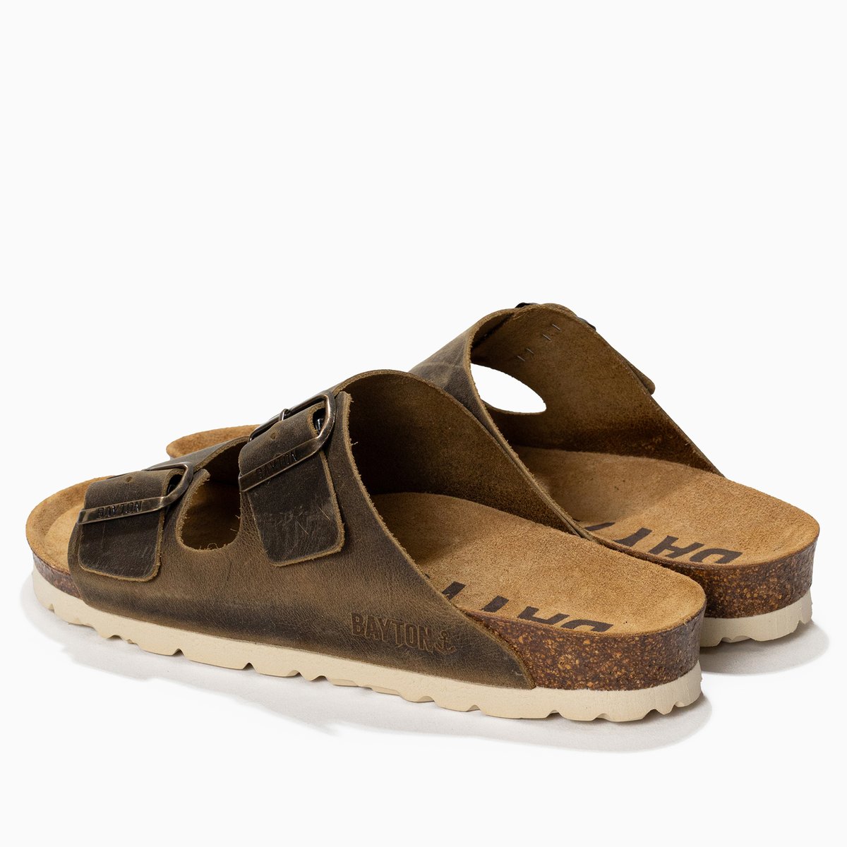 Sandales en cuir ATLAS marron, BAYTON