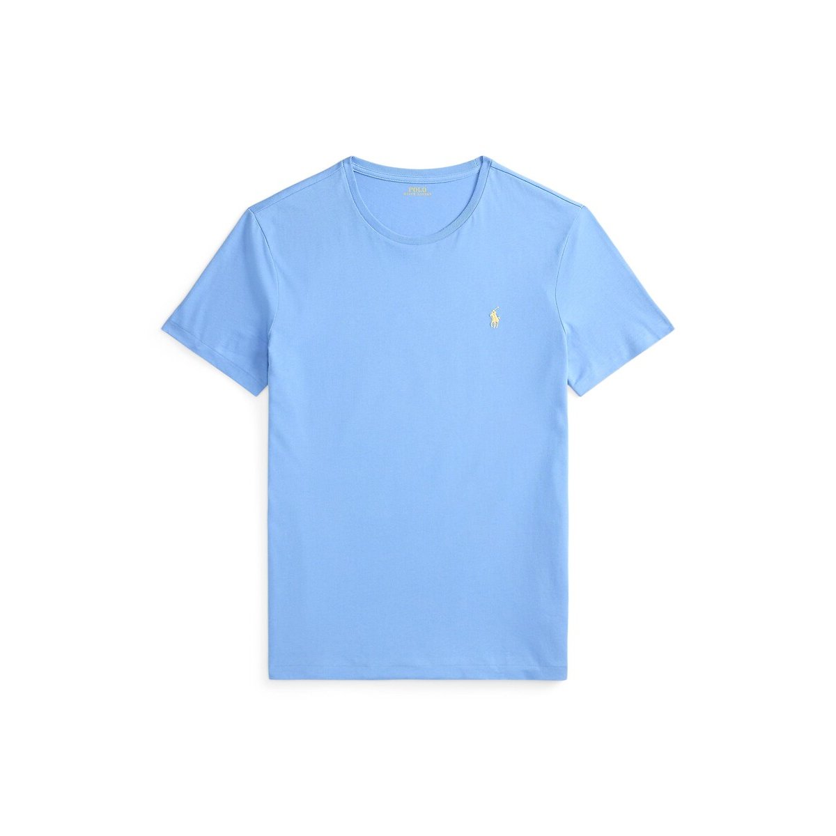 T-shirt à col rond Custom Slim Fit bleu, POLO RALPH LAUREN