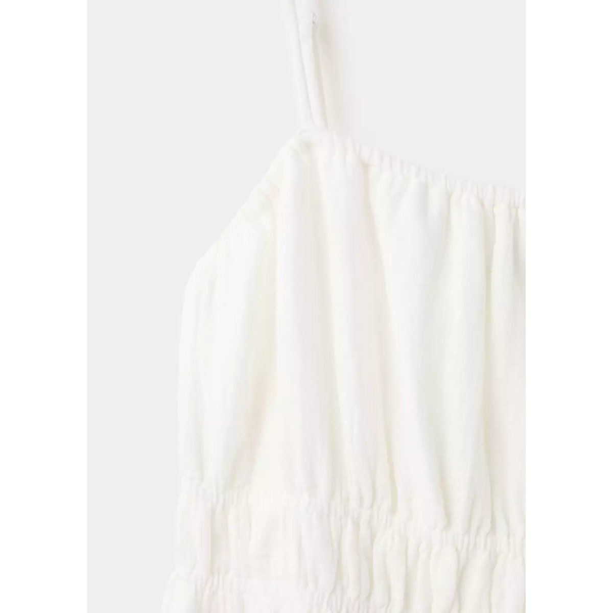 Robe froncée blanc, MANGO