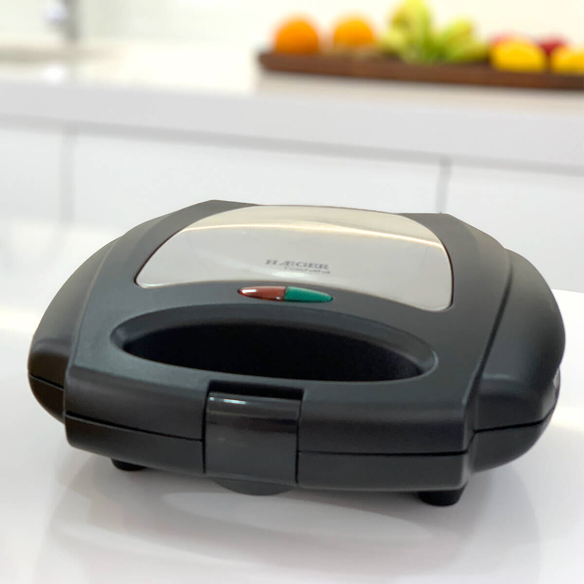 Sanduicheira Tostata, HAEGER preto/inox, HAEGER