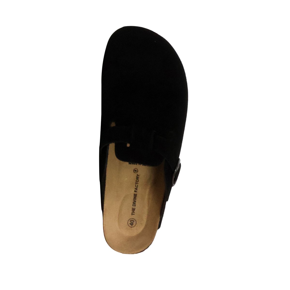 Mules Cuir Eden noir, THE DIVINE FACTORY