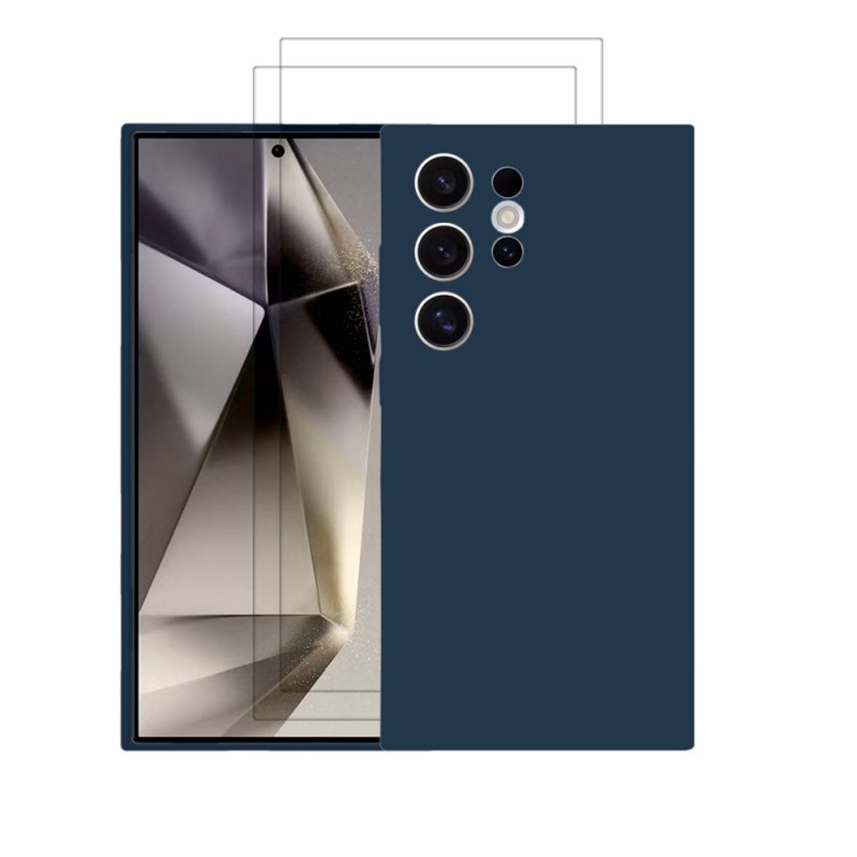 Coque Galaxy S24 Ultra antichoc + 2 vitres bleu, EVETANE