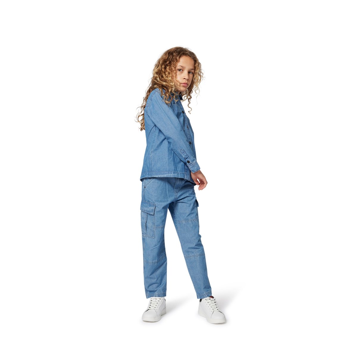 Chemise en denim stone, HUGO KIDSWEAR