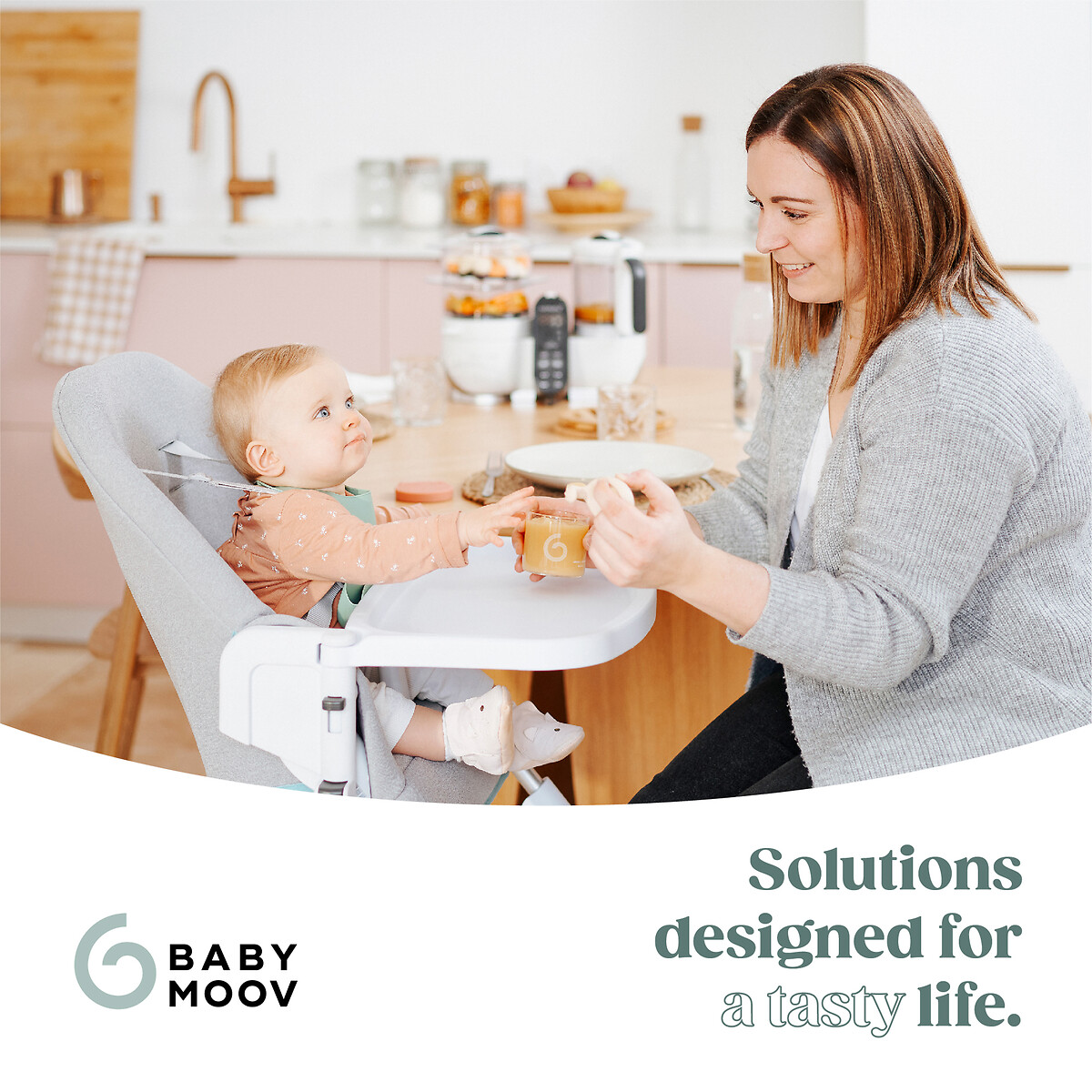 Robot Nutribaby(+) Blanc + Contenant ISY blanc, BABYMOOV