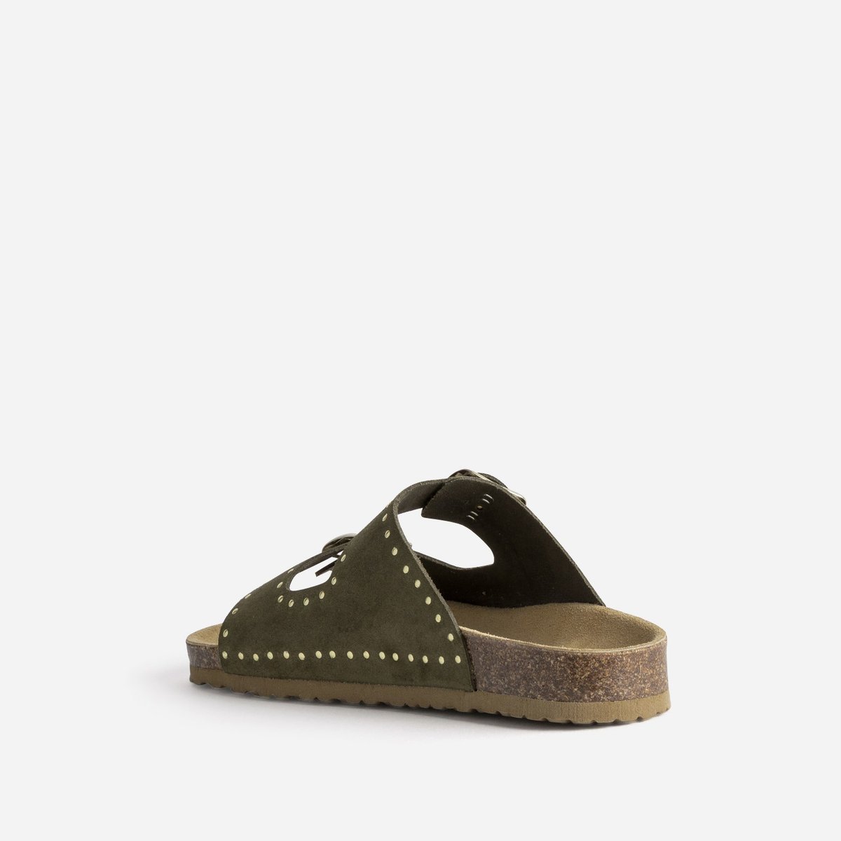 Mule en cuir ATHINE kaki, ERAM