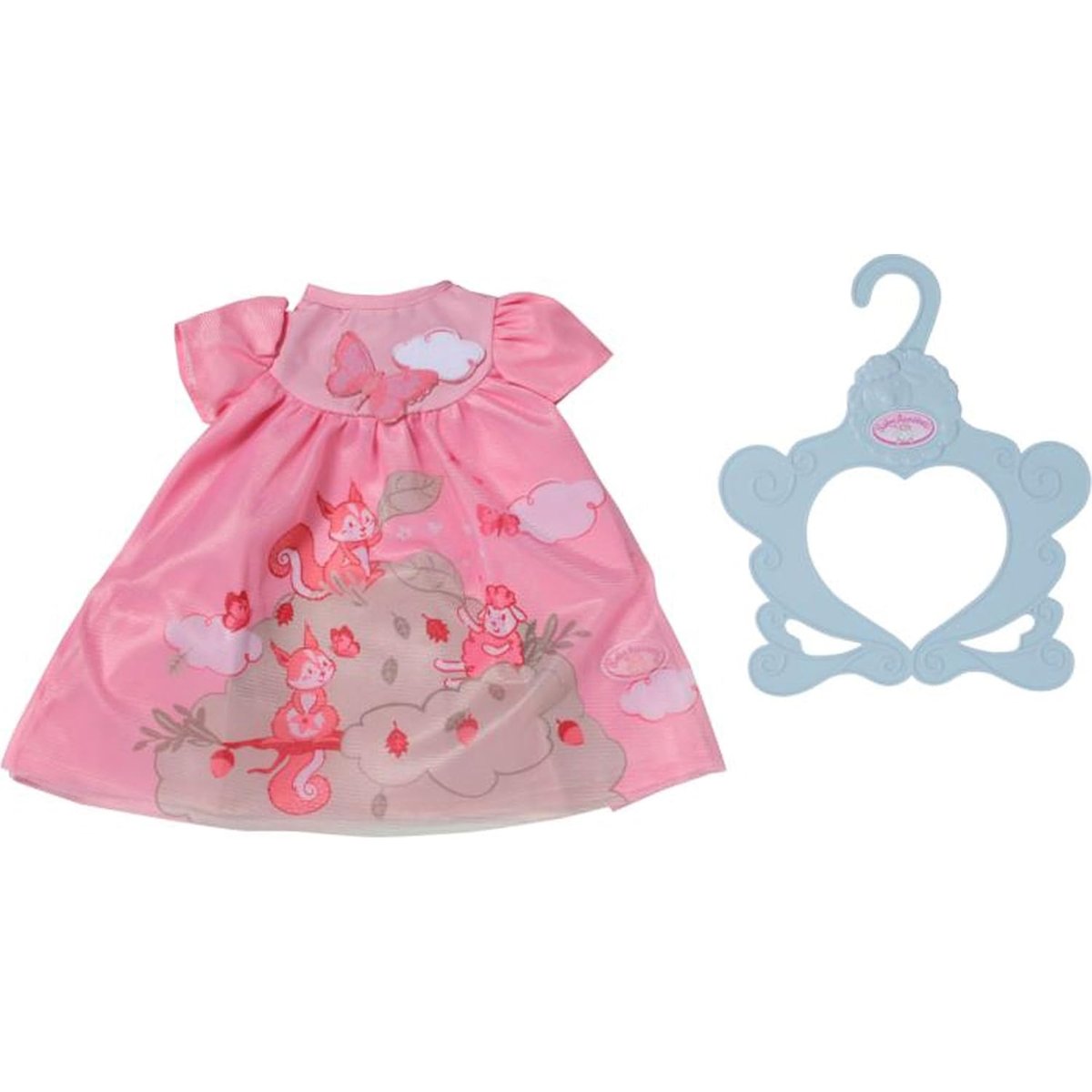 Robe pour Baby Annabell motif de mouton et d'écureuil rose, ZAPF CREATION