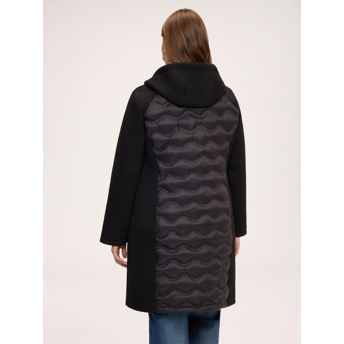 Doudoune à capuche noir, FIORELLA RUBINO