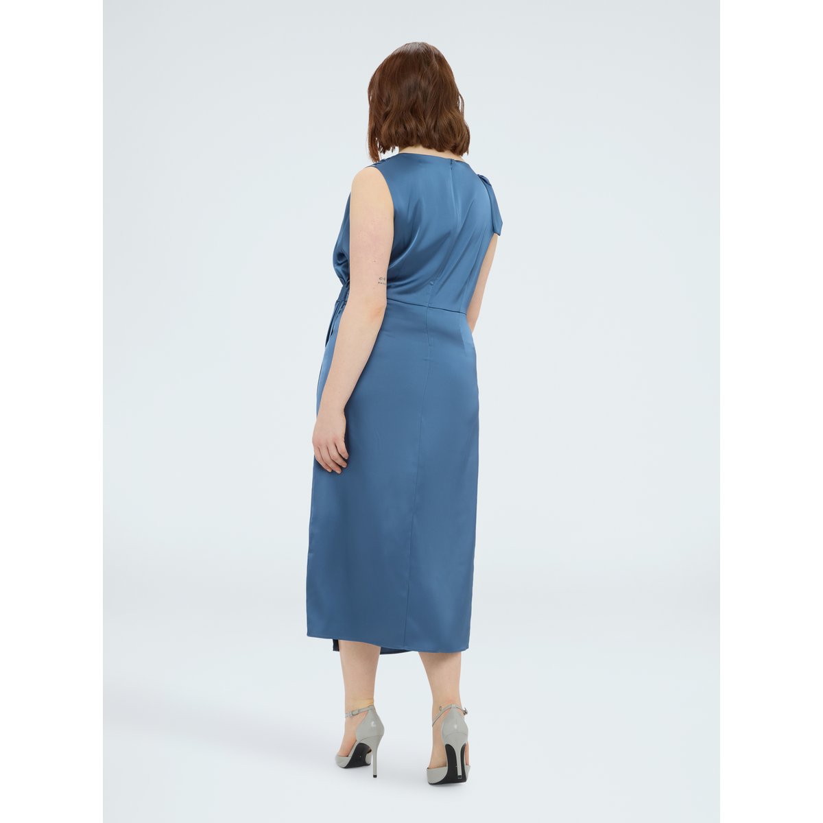 Robe avec drapé bleu, FIORELLA RUBINO