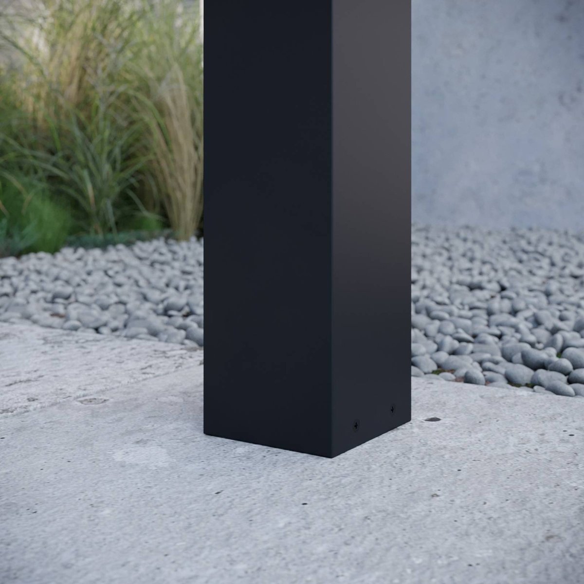 Luminaire extérieur en aluminium moderne gris graphite, blanc opale, LUCANDE