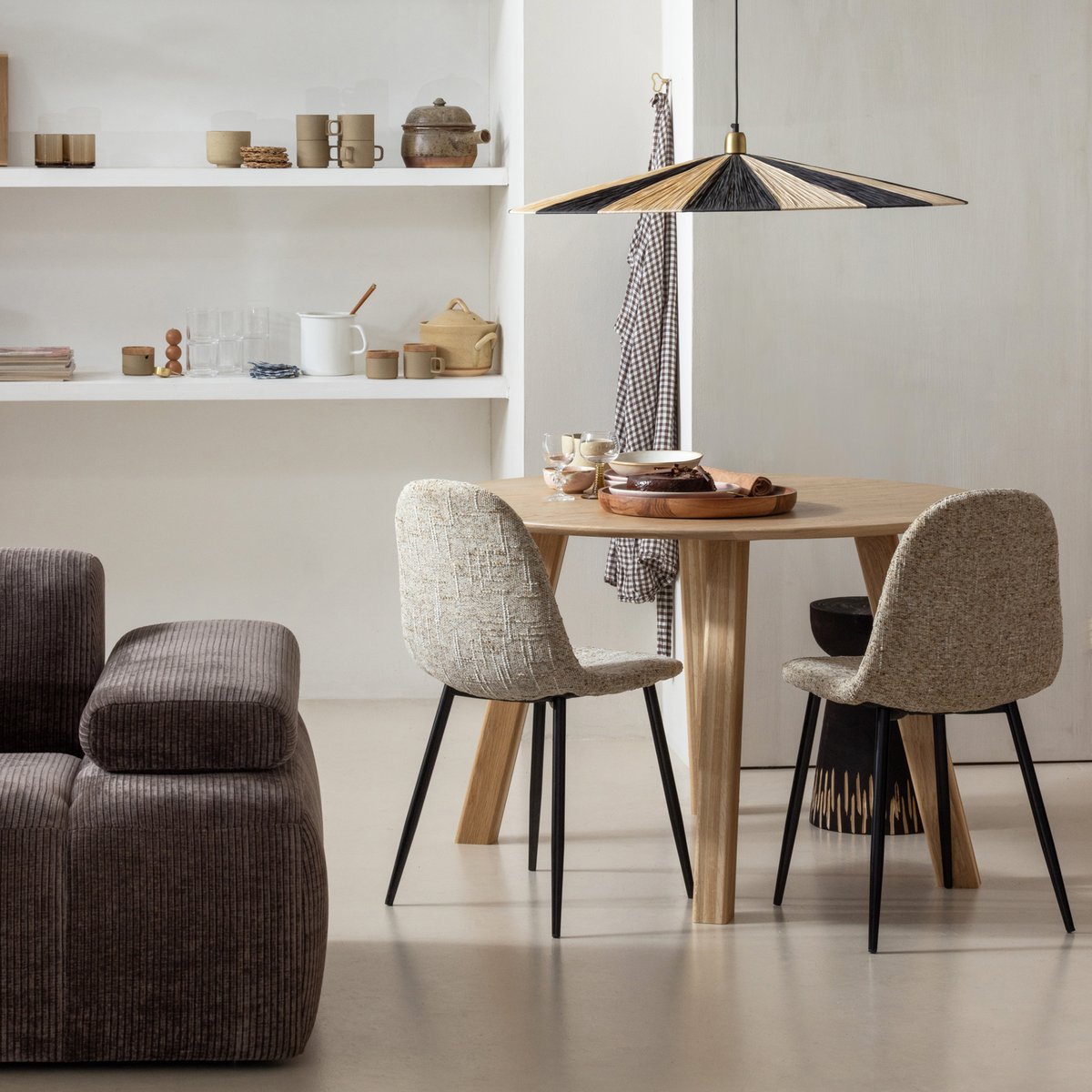 Lot de 2 pieds de table en bois de chêne HAARLEM transparent, WOOOD