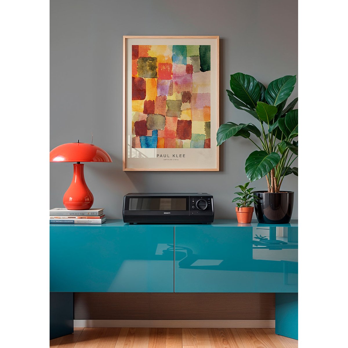 Affiche avec tableau décoratif, 50 x 70 cm beige, HANNUN