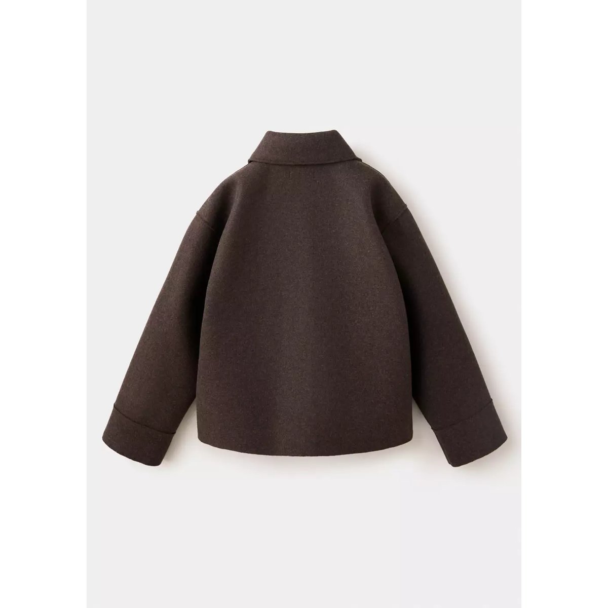Manteau en drap avec boutons style duffle-coat chocolat, MANGO KIDS