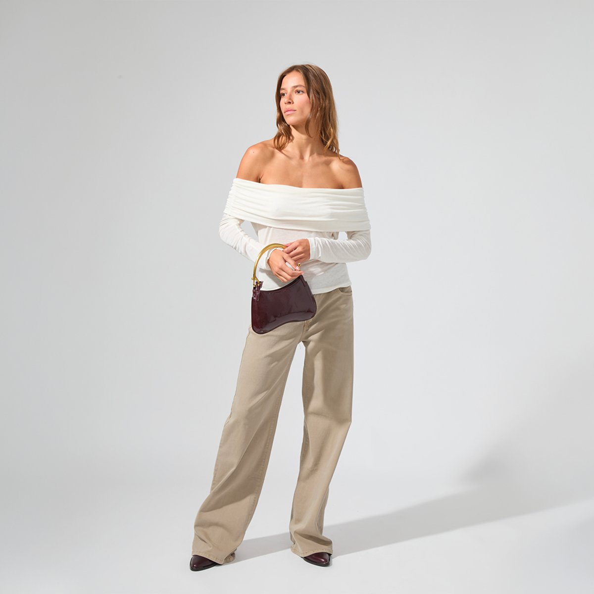 Jean droit taille haute ALAMO beige, BENOA