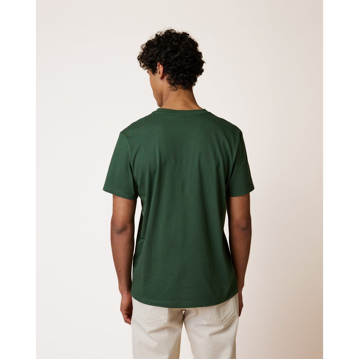 T-shirt en maille vert forêt, FAGUO