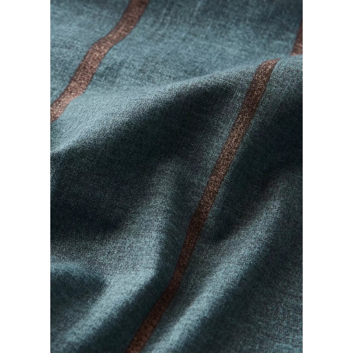 Housse de couette 100 % coton rayures Lit 150/160 cm bleu pétrole, MANGO HOME