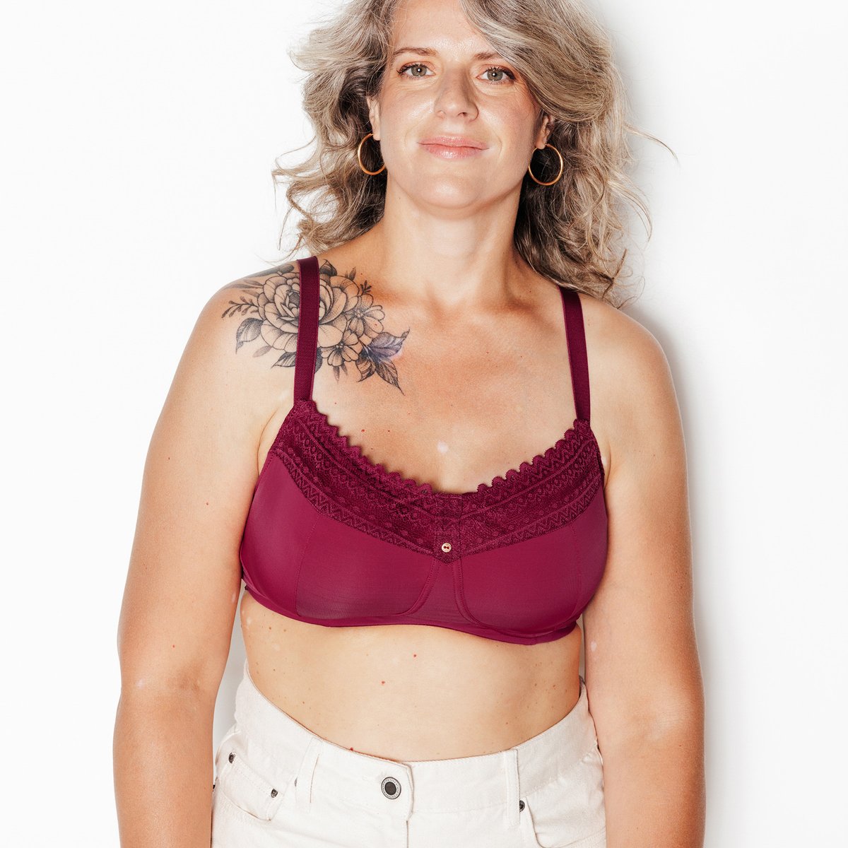 Soutien-gorge post-opératoire DOUCE bordeaux, ROUGEGORGE LINGERIE