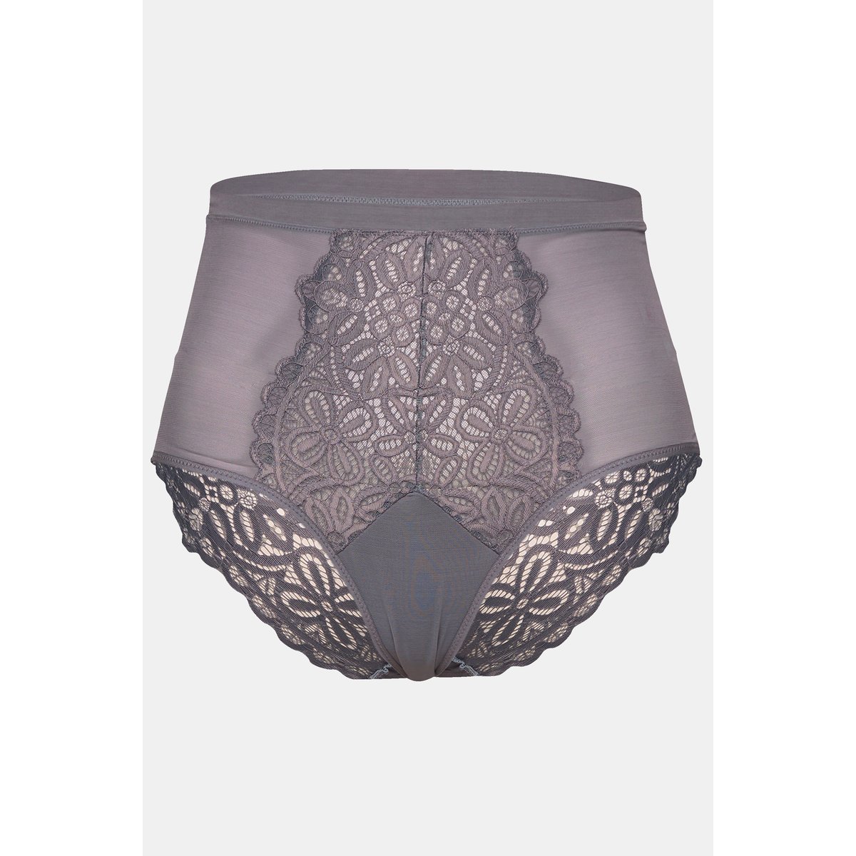 Culotte maxi avec dentelle florale gris béton, ULLA POPKEN