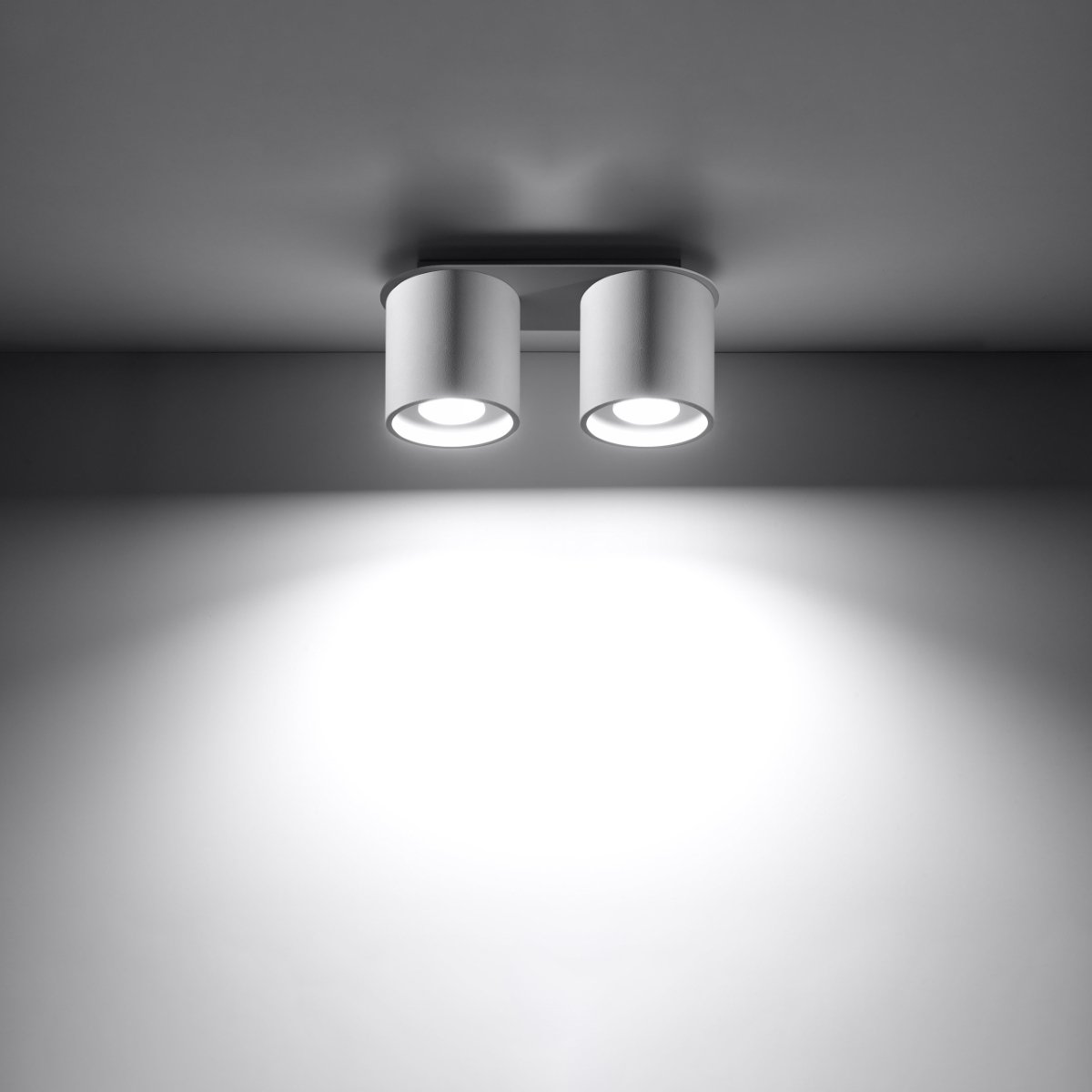 Plafonnier Aluminium Blanc GU10 2 Orbis blanc, EDEN