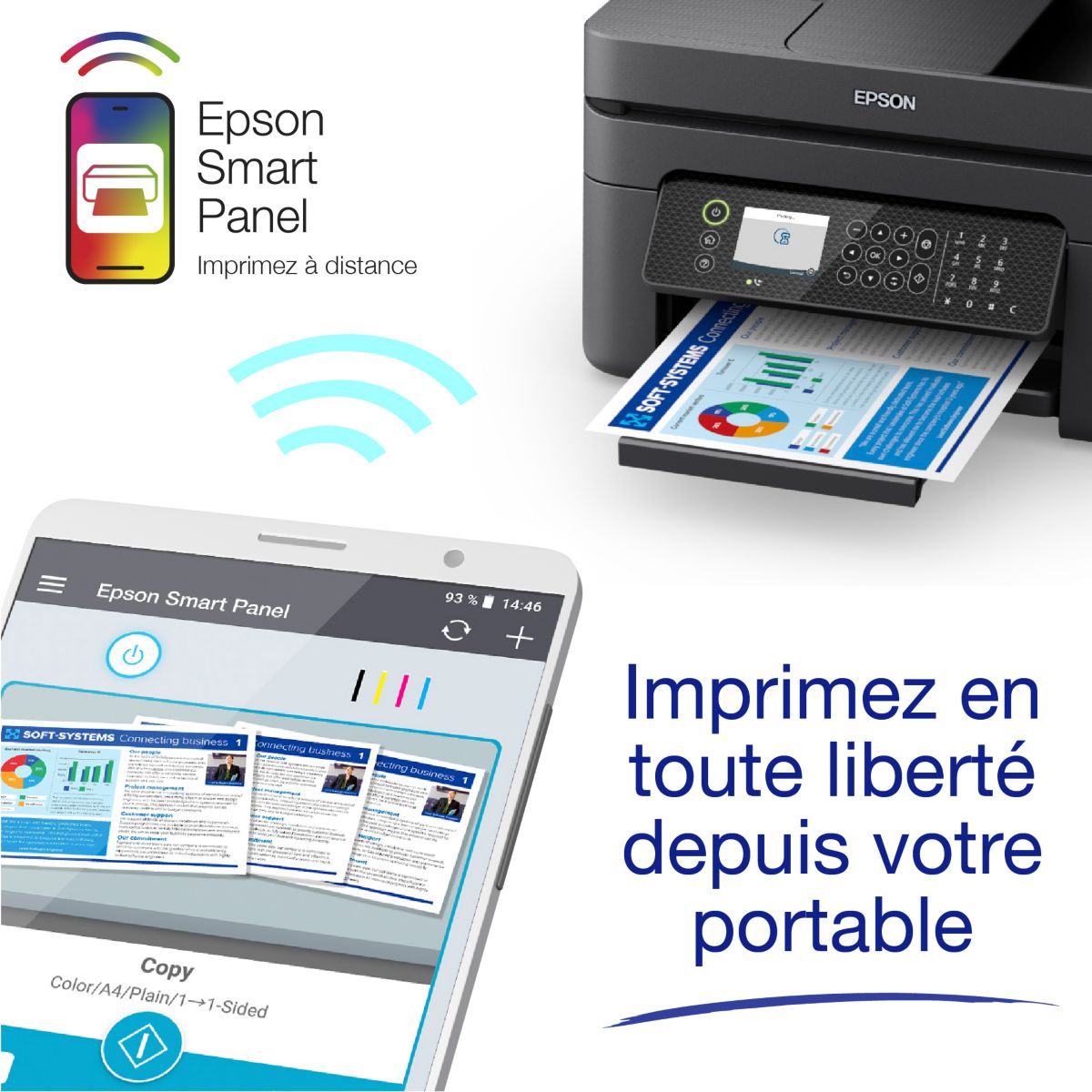 Imprimante jet d'encre WorkForce WF-2950DWF couleur unique, EPSON