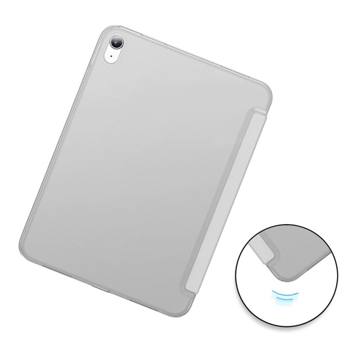 Etui Smart Cover à rabat avec support pour iPad 10.9" 10e Génération (2022) / iPad 11" A16 (2025) gris, EVETANE