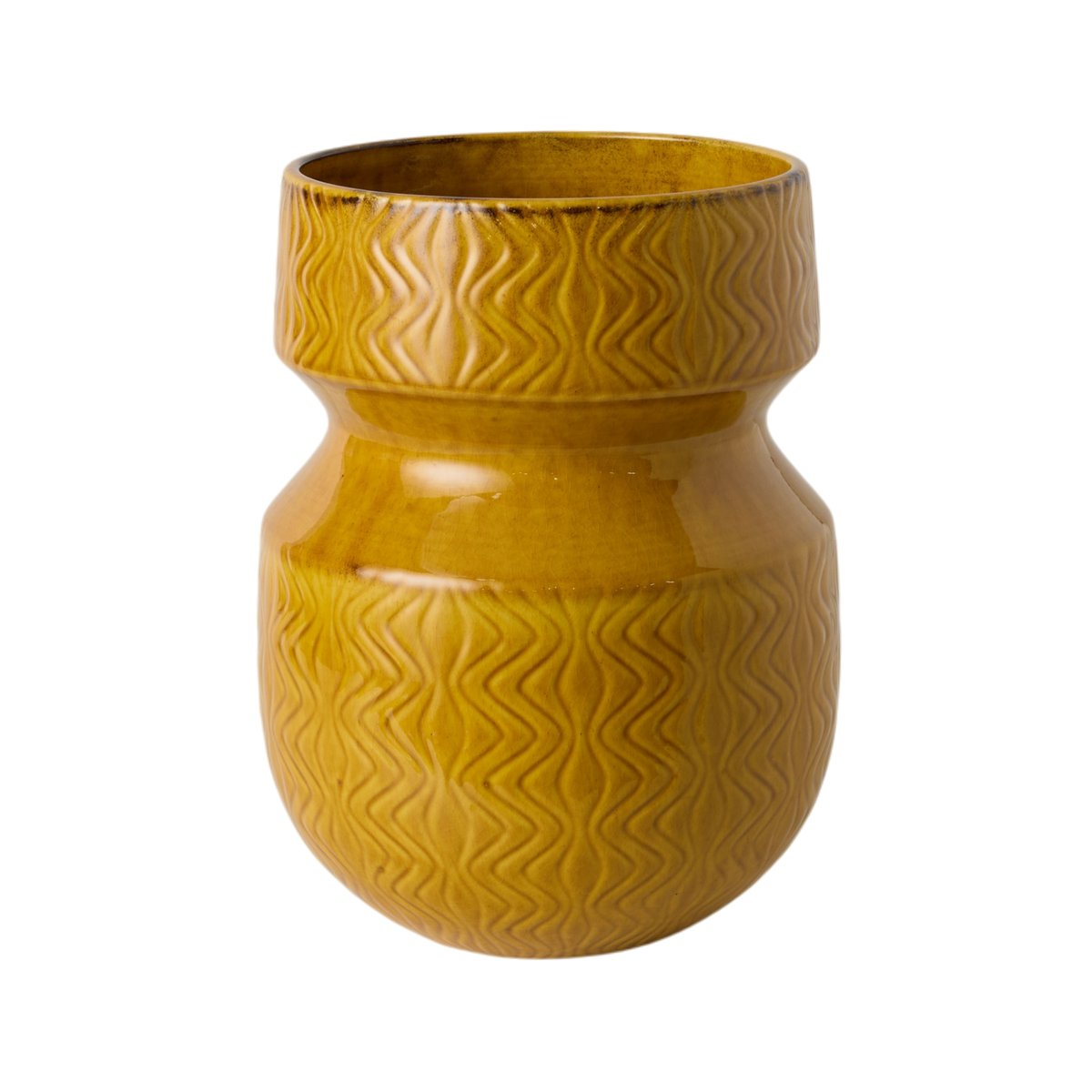 Vase céramique déco 26 cm - SILOE jaune, CAMIF