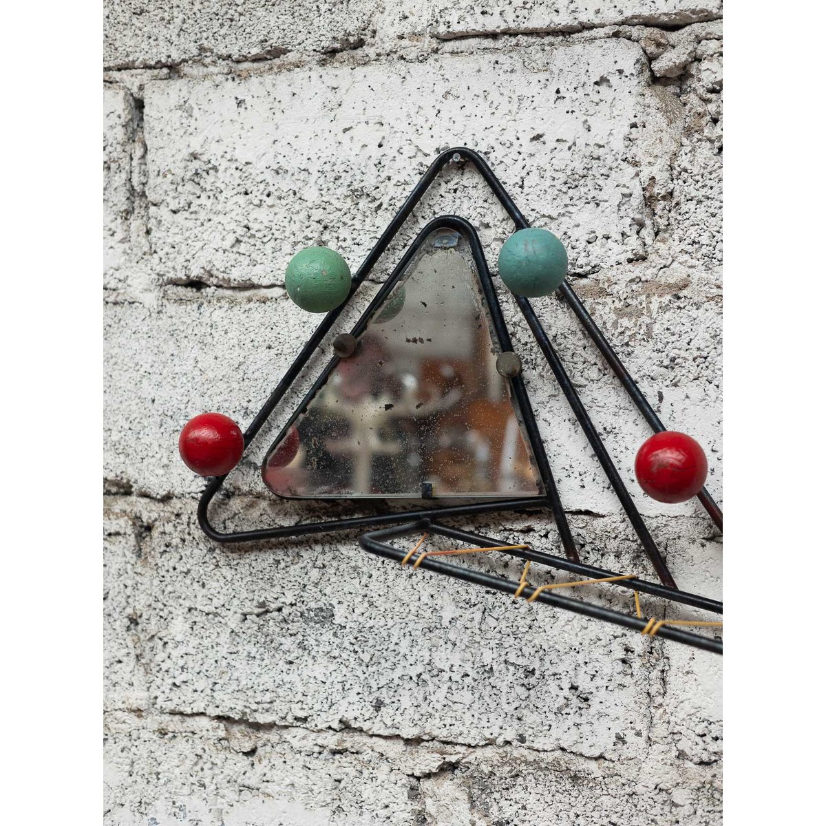 Miroir triangulaire Igor N°1100 - Bon état noir, DEBONGOUT