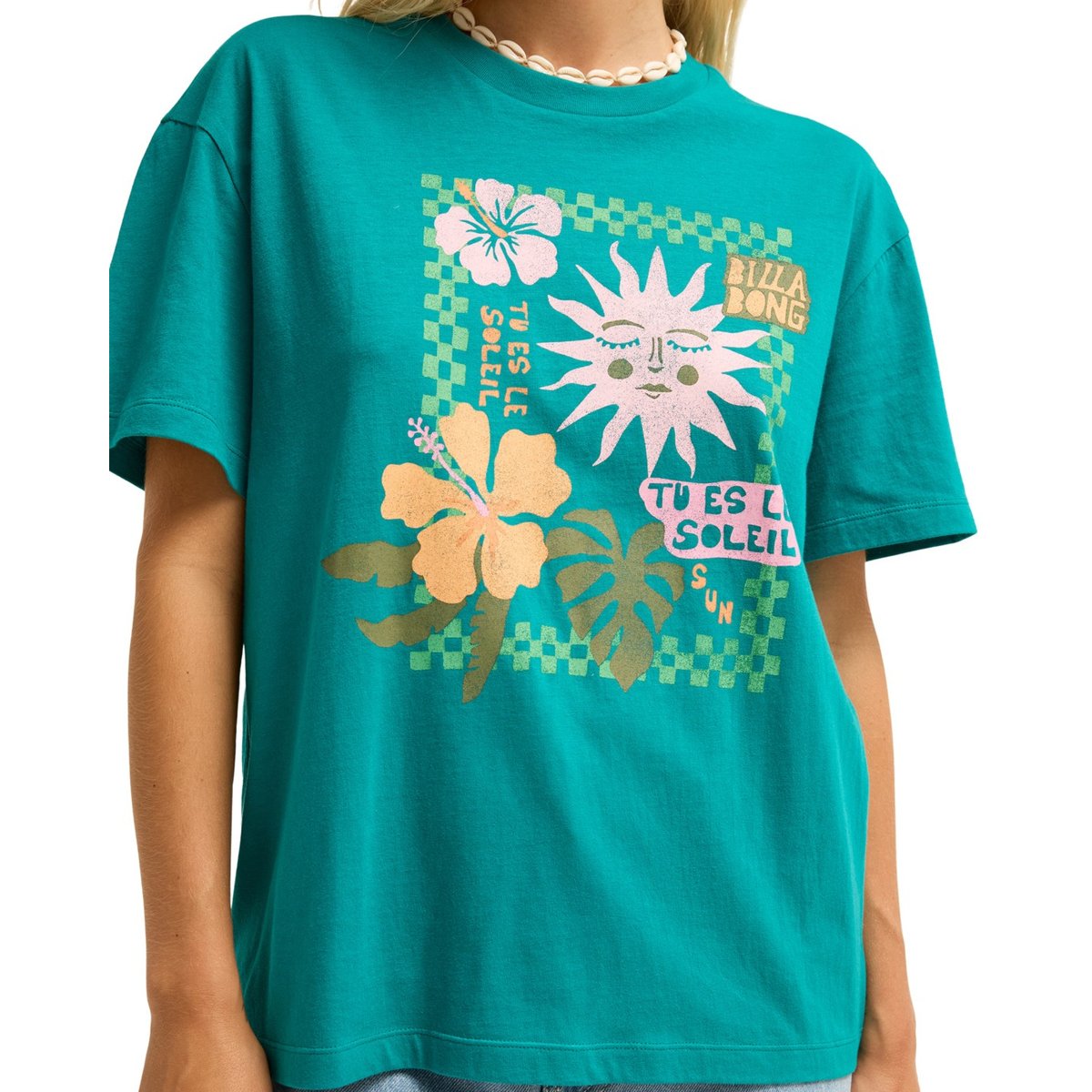 T shirt manches courtes ALOHA VACATION vert deep lagoon, BILLABONG