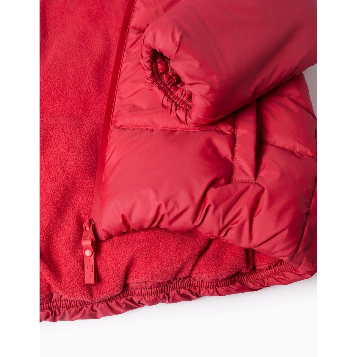 Doudoune avec capuche et doublure en polaire rouge, ZIPPY