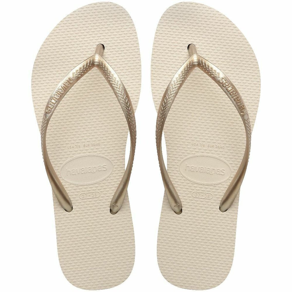 Slim Fit Flatform Flip Flops beige, HAVAIANAS