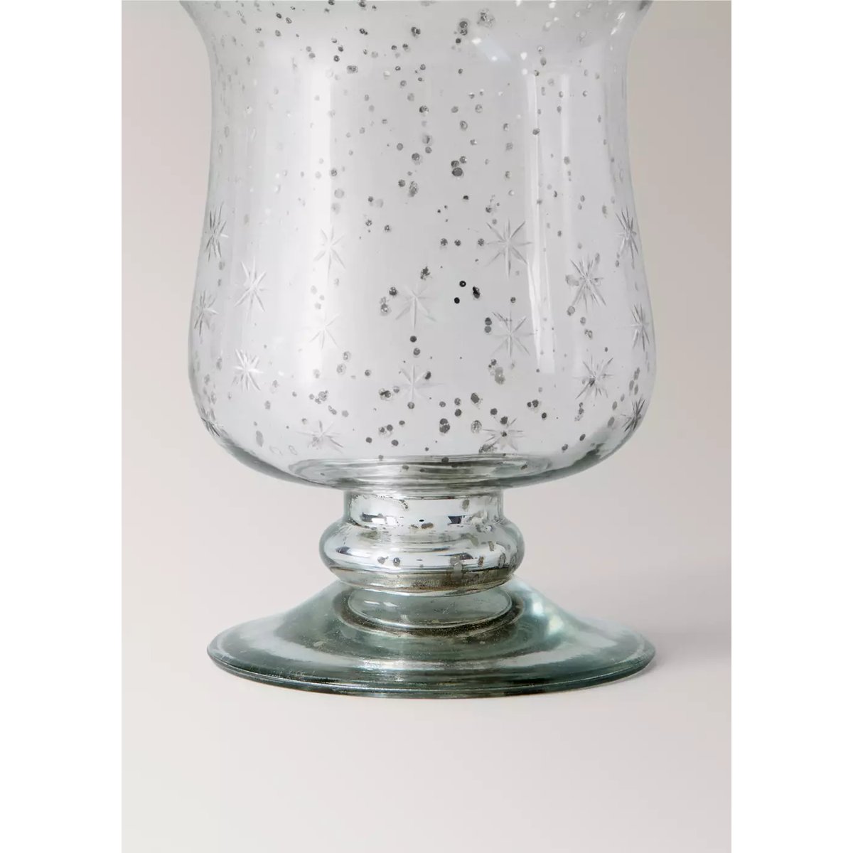 Photophore en verre à étoiles argent, MANGO HOME