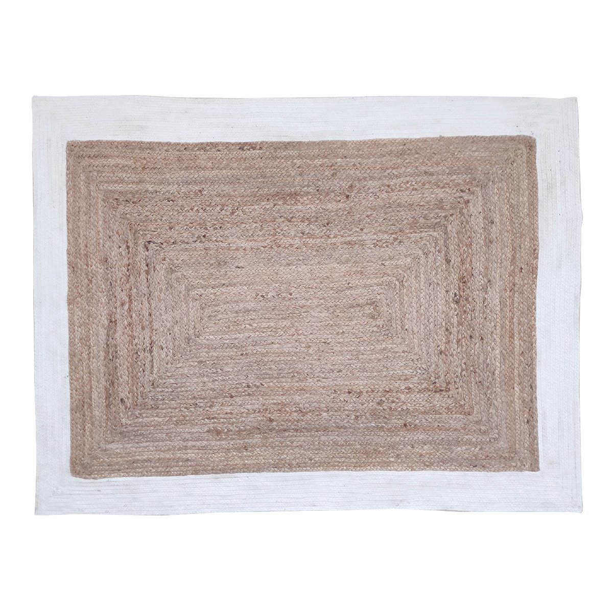 Tapis de salon bicolore uni coton SLOW LIFE RINA beige, TODAY