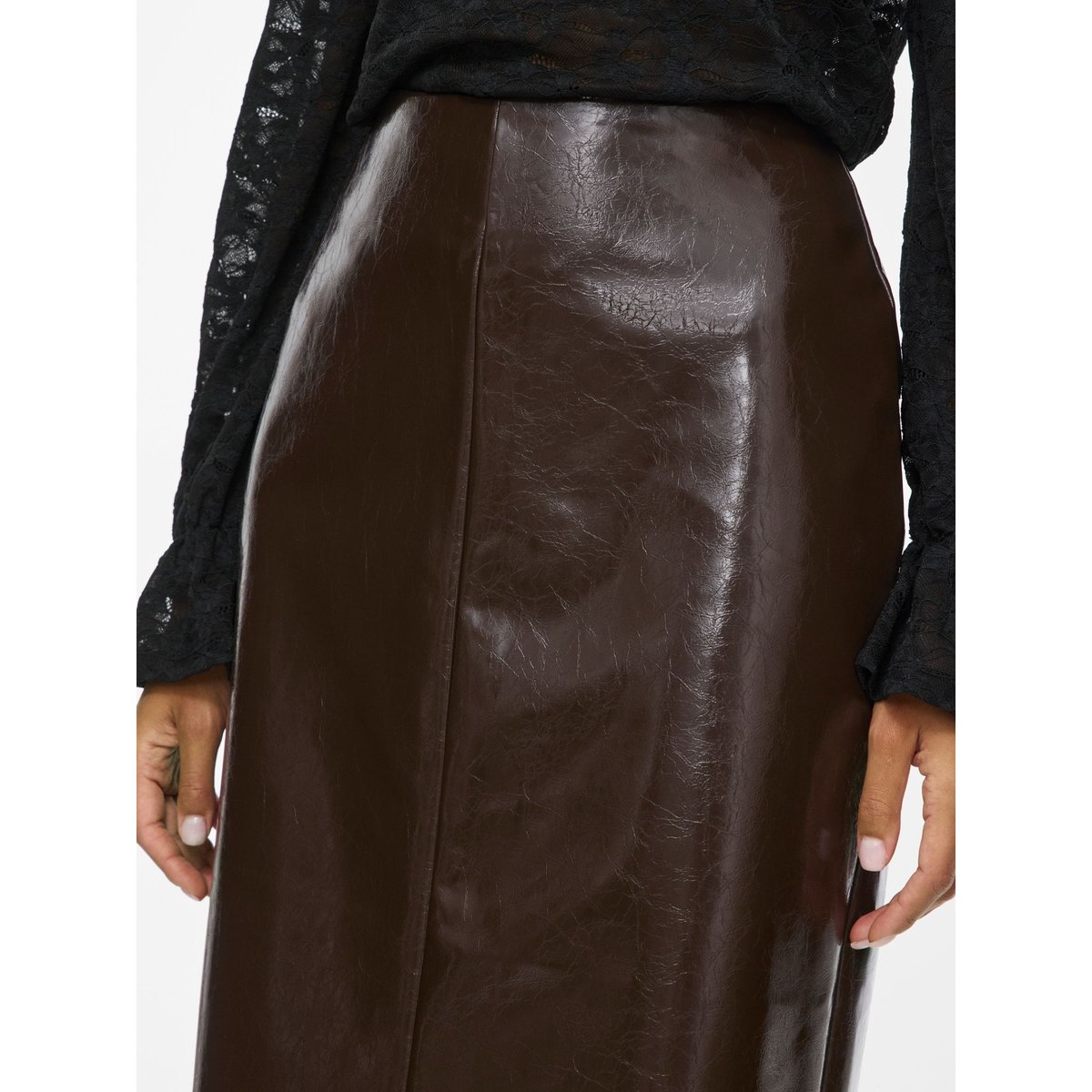 Jupe Mi-Longue marron - coffee bean1, VILA