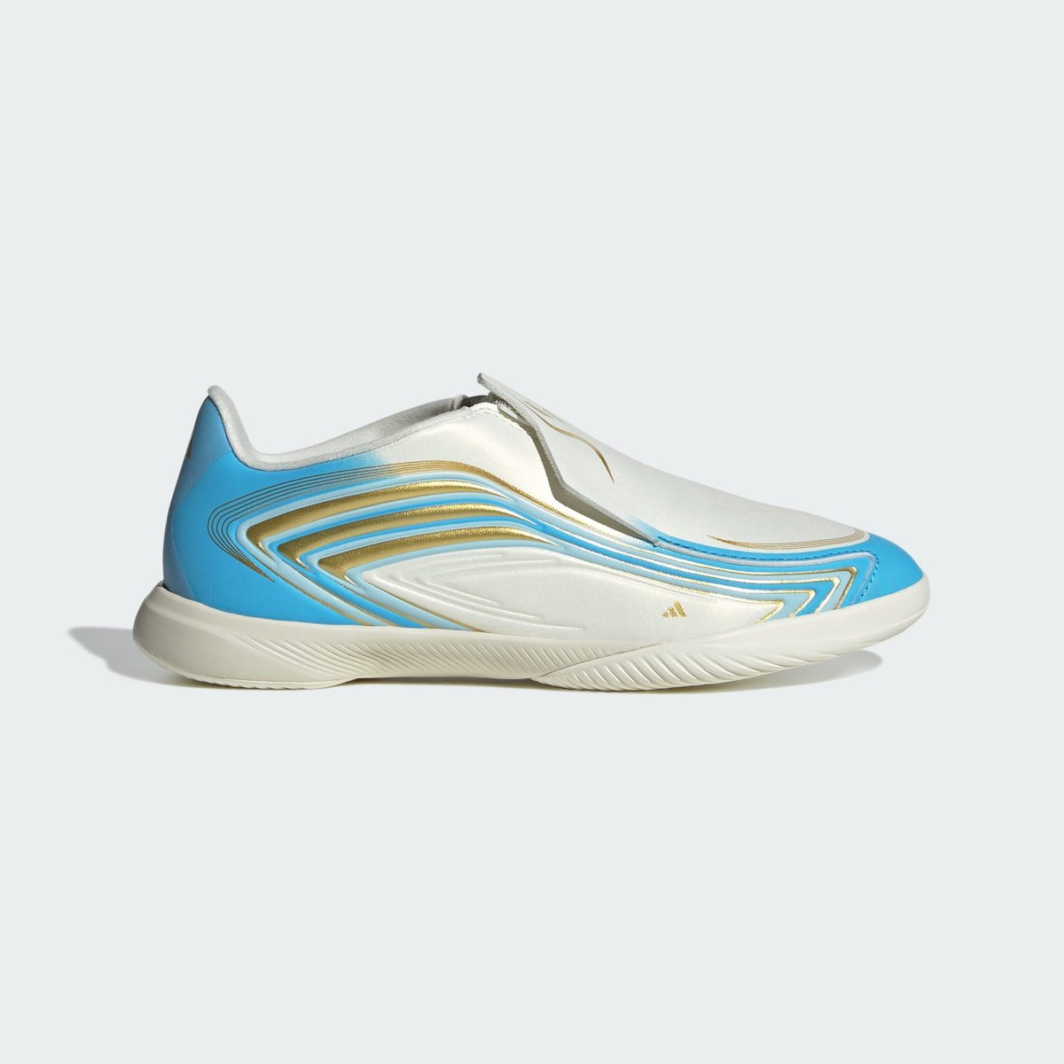 Chaussure De Football Sans Lacets F50 Messi League Indoor Enfants Chaussure De Football Sans Lacets F50 Messi League Indoor Enfants ivory / semi blue burst / icey blue, adidas Performance