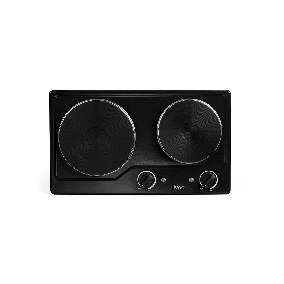 Plaque de cuisson électrique double noir, LIVOO