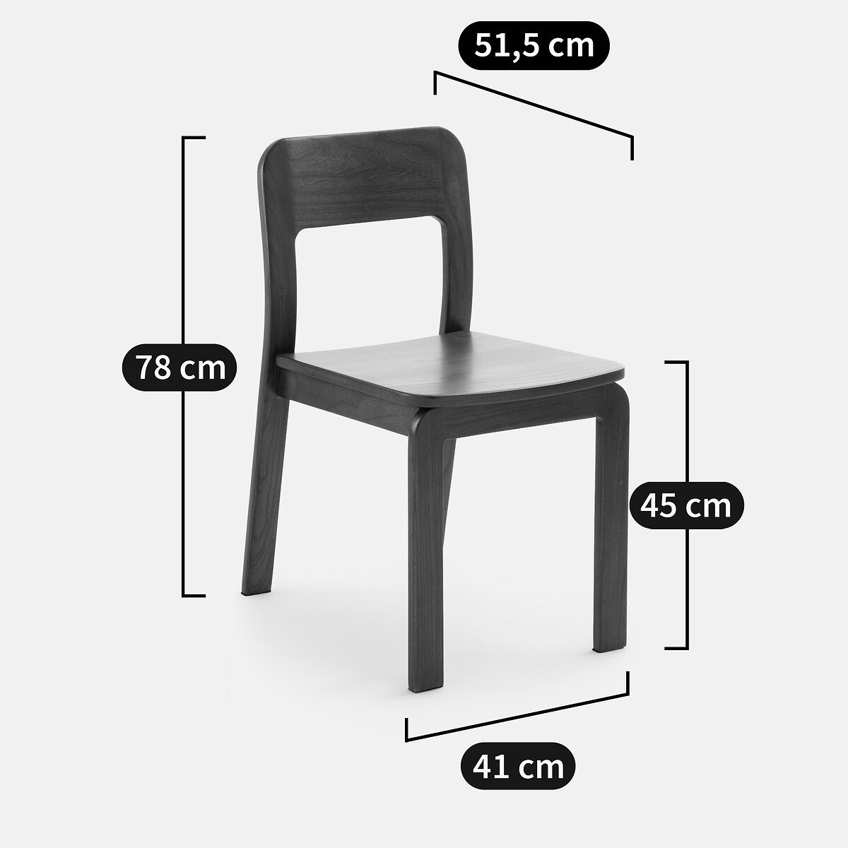 Sedia in rovere massiccio, Talet quercia, LA REDOUTE INTERIEURS
